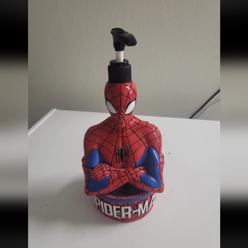 SpiderMan Soap Lotion BATH KITCHEN  Dispenser COMIC Figure 2004 MARVEL